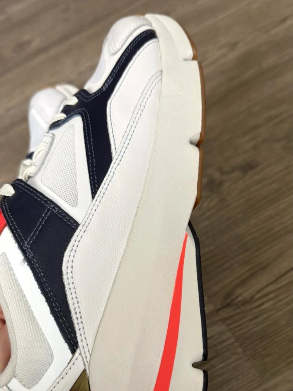 Under Armour Forge 96 Reissue Chunky White Beta Navy Sneakers Men 10.5 Women 12 - Picture 10 of 13